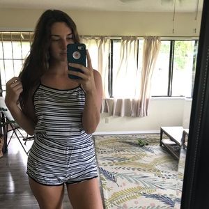 Black & white romper